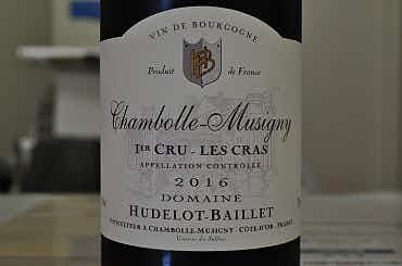 Domaine Hudelot-Baillet Chambolle Musigny Les Cras 2016