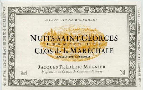Domaine-Jacques-Frédéric-Mugnier Vertical 2005-2006-2007 Nuits Saint Georges Clos de la Marechale Vertical 2005