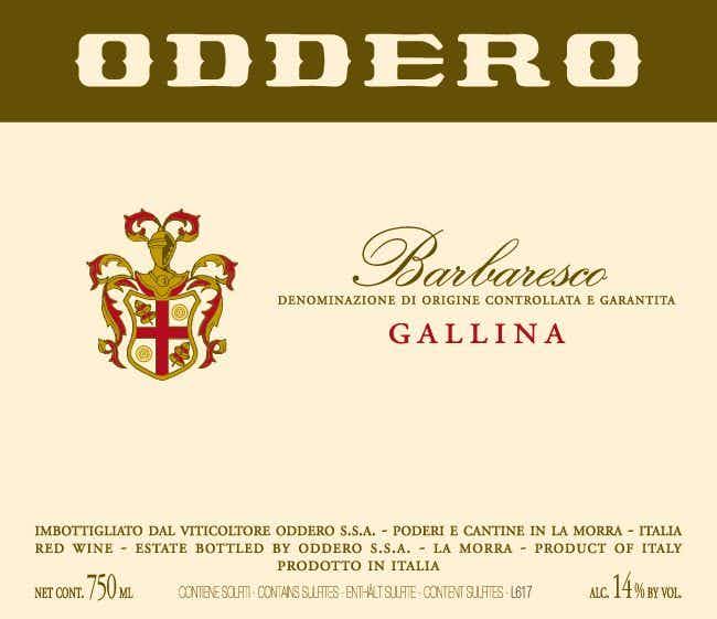 Oddero Barbaresco Gallina 2015