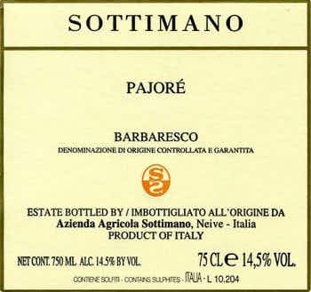 Sottimano Barbaresco Pajoré 2015