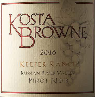 Kosta Browne Keefer Ranch Pinot Noir 2016