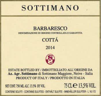 Sottimano Barbaresco Cottà 2015