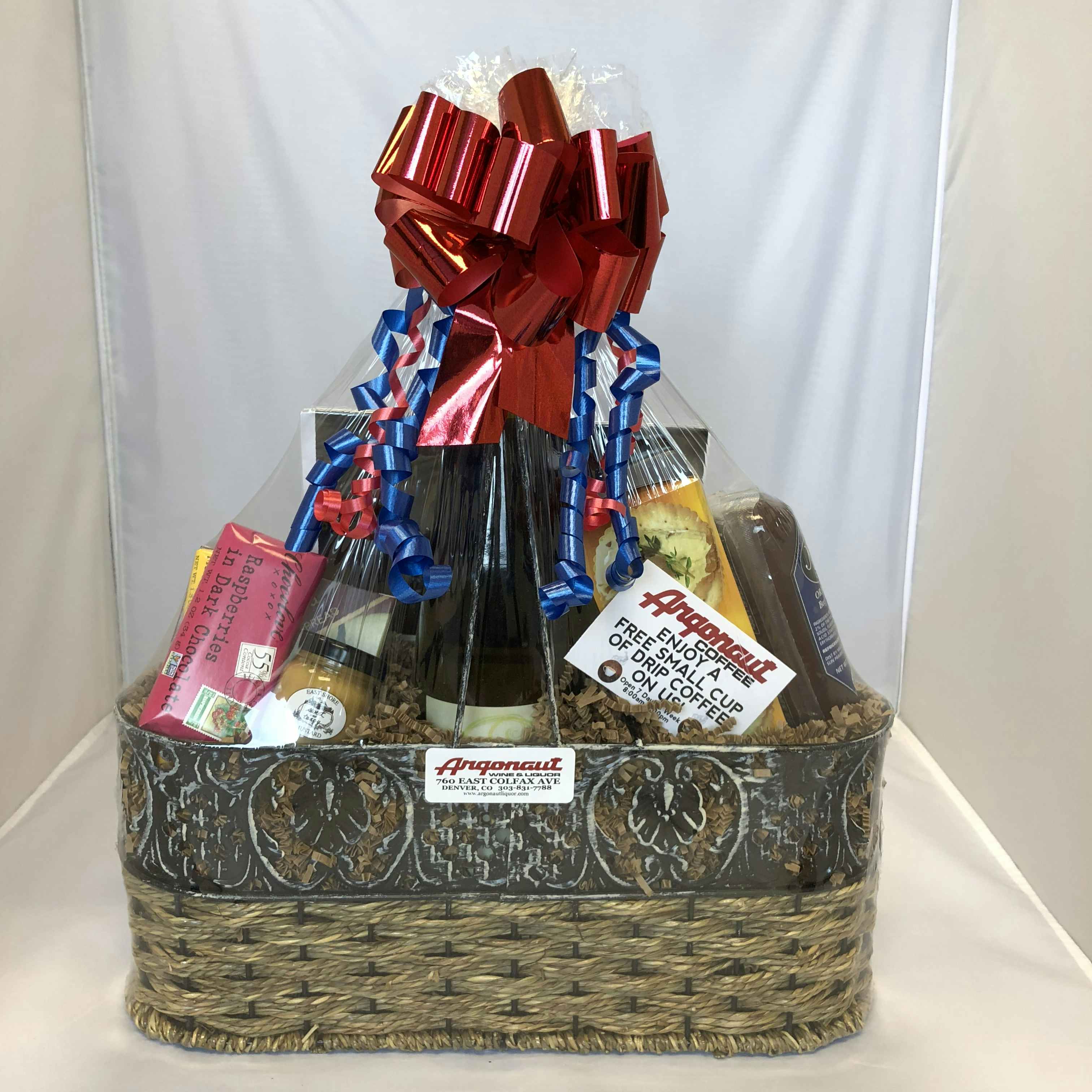 Argonaut Liquor Chardonnay Wine Gift Basket