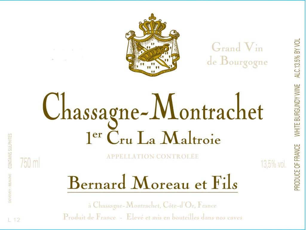Domaine Bernard Moreau Chassagne Montrachet Maltroie 2016