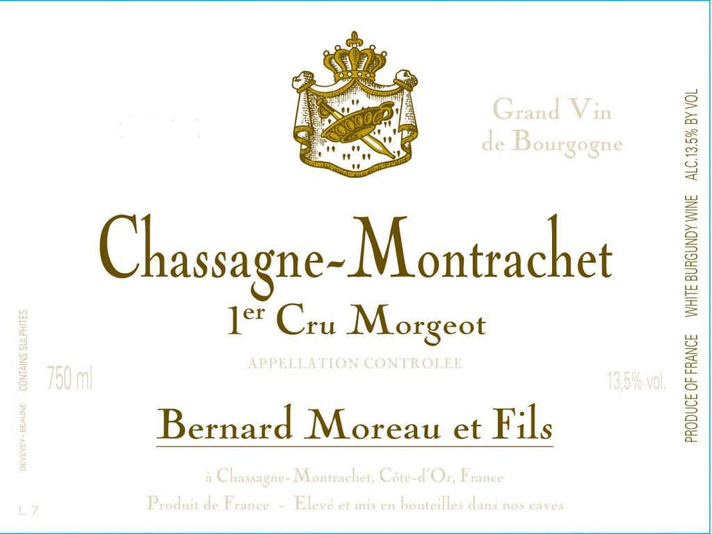 Domaine Bernard Moreau Chassagne Montrachet Morgeot 2016