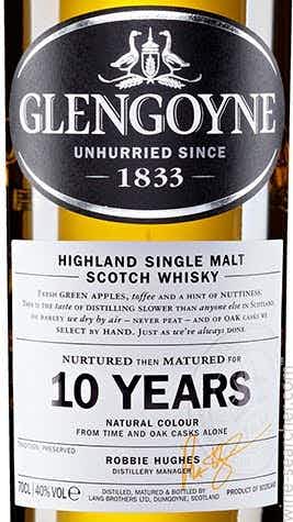Glengoyne Single Malt Scotch 10 year old