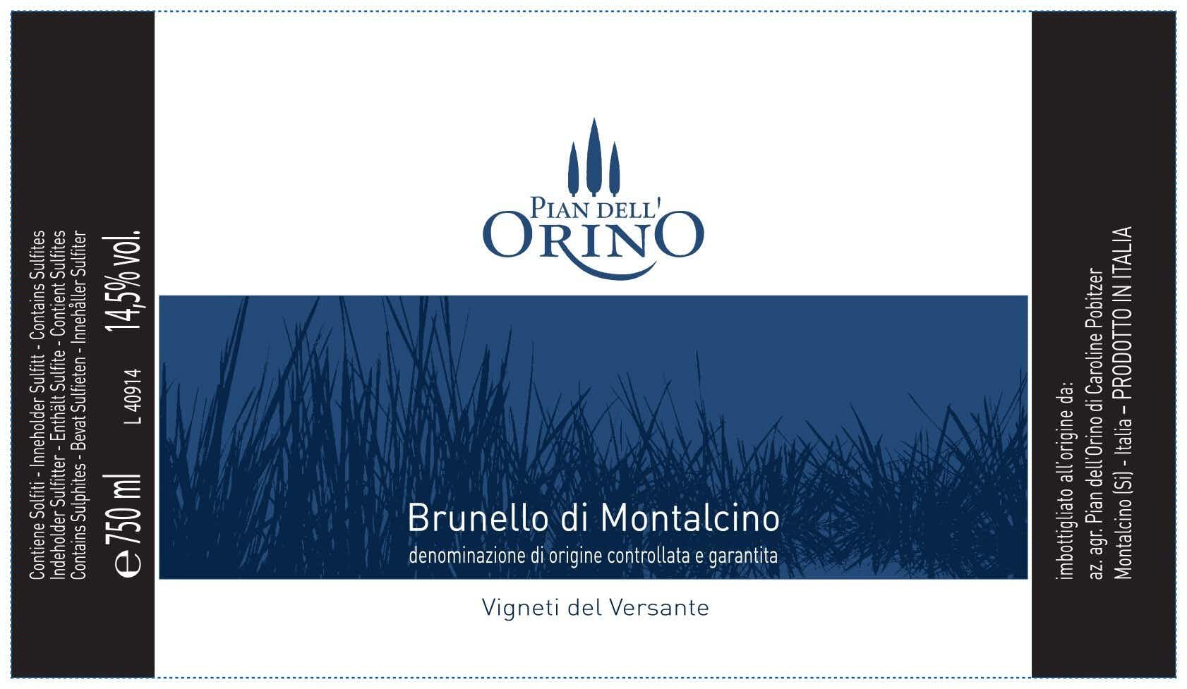 Pian Dell'Orino Brunello Di Montalcino Vigneti Del Versante 2012