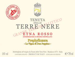 Tenuta delle Terre Nere Etna Rosso Prephylloxera La Vigna di Don Peppino Vecchie Vigne 2011