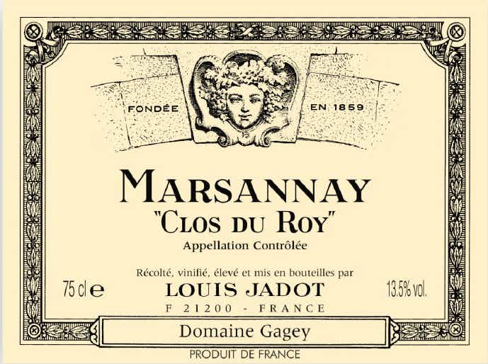 Louis Jadot Marsannay Clos Du Roy Domaine Gagey 2016