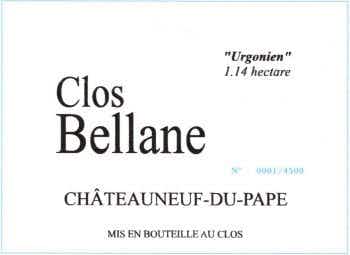 Clos Bellane Chateauneuf du Pape Urgonien 2016