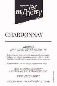 Les Matheny Arbois Chardonnay 2015
