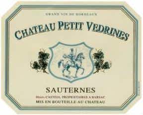 Chateau Petit Vedrines Sauternes 2006