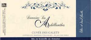 Domaine Les Aphillanthes Cotes du Rhone Villages Cuvée des Galets 2016