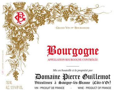 Domaine Pierre Guillemot Bourgogne Rouge 2015