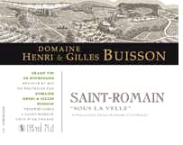 Domaine Henri & Gilles Buisson ST ROMAIN BLANC SOUS LA VELLE 2015