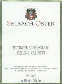 Selbach-Oster Zeltinger Schlossberg Riesling Kabinett 2016