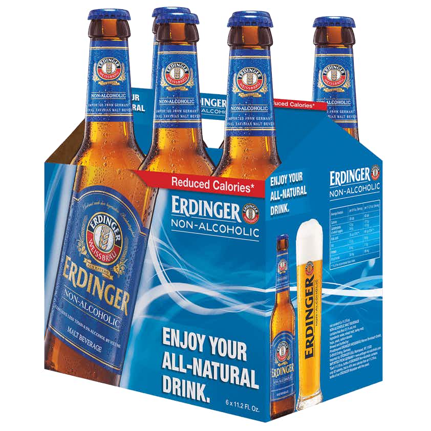 Erdinger Weissbrau Weissbier Non-Alcoholic 6 pack 11.2oz Bottle