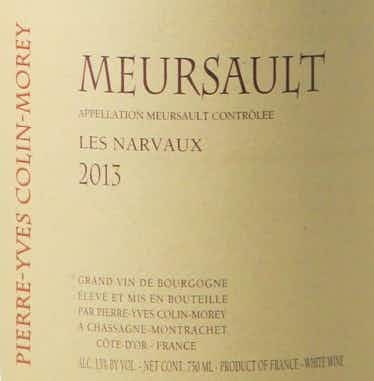 Pierre-Yves Colin-Morey Meursault Narvaux 2016