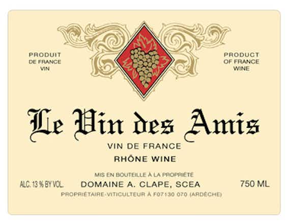 Domaine Auguste Clape VINS DES AMIS ROUGE 2015
