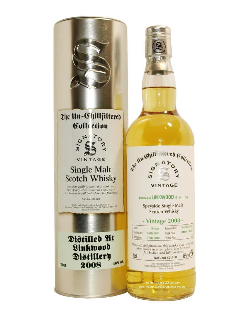 Linkwood bottled by Signatory Vintage The Un-Chillfiltered Collection Single Malt Scotch Whisky 2008