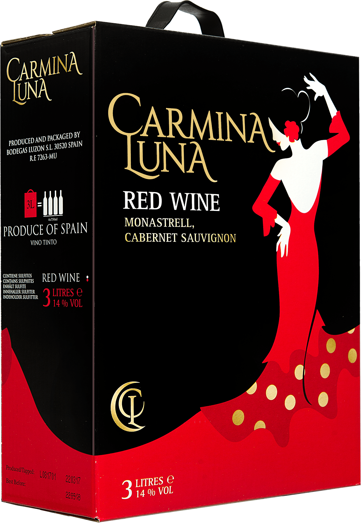 Luzon Carmina Luna Red Wine 3L Box