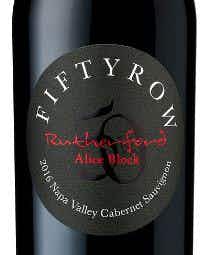 Fiftyrow Alice Block Rutherford Cabernet Sauvignon 2016