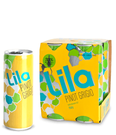 Lila Wines Pinot Grigio 4 pack 7oz Can