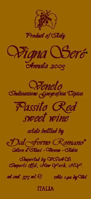Dal Forno Romano Vigna Sere' 2003 375ml