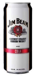 Jim Beam Kentucky Straight Bourbon Whiskey and Cola 6 pack 12oz