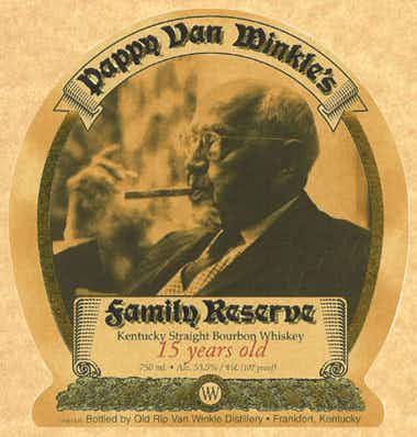 Old Rip Van Winkle Distillery Pappy Van Winkle's Family Reserve Bourbon 15 year old