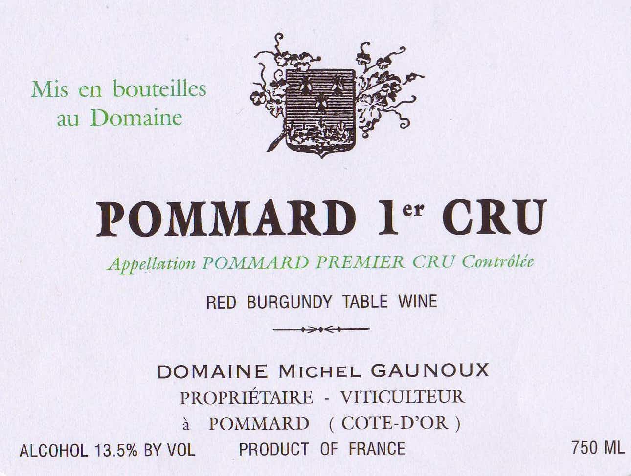 Domaine Michel Gaunoux Pommard 1999