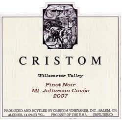 Cristom Mt. Jefferson Cuvee Pinot Noir 2007