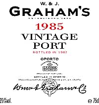 W&J Graham's Vintage Port 1985