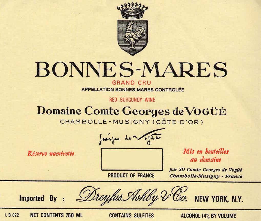 Domaine Comte Georges de Voguë Bonnes Mares 2010