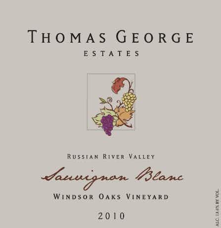 Thomas George Windsor Oaks Vineyard Sauvignon Blanc 2010