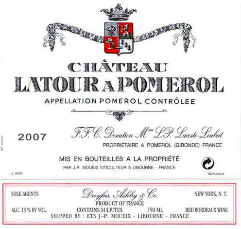 Chateau Latour a Pomerol Pomerol 2007