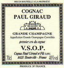 Paul Giraud Grande Champagne VSOP Cognac
