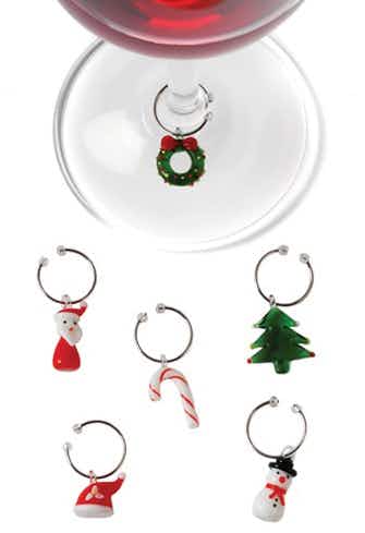 True Fabrications Holiday Favorites Glass Wine Charms 750ml