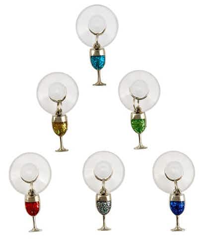 True Fabrications Glitter Suction Cup Wine Charms 750ml