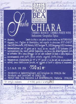 Paolo Bea Santa Chiara Bianco 2011