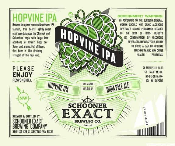 Schooner Exact Hopvine IPA 6 pack 12oz Bottle