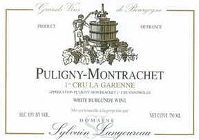 Domaine Langoureau Puligny Montrachet La Garenne 2013 375ml