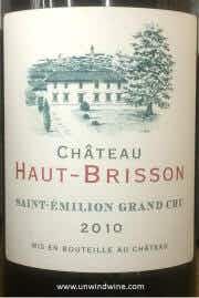 Chateau Haut Brisson Saint Emilion 2010