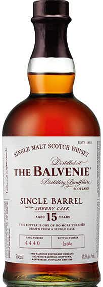 Balvenie Sherry Cask Single Malt Scotch Whisky 15 year old