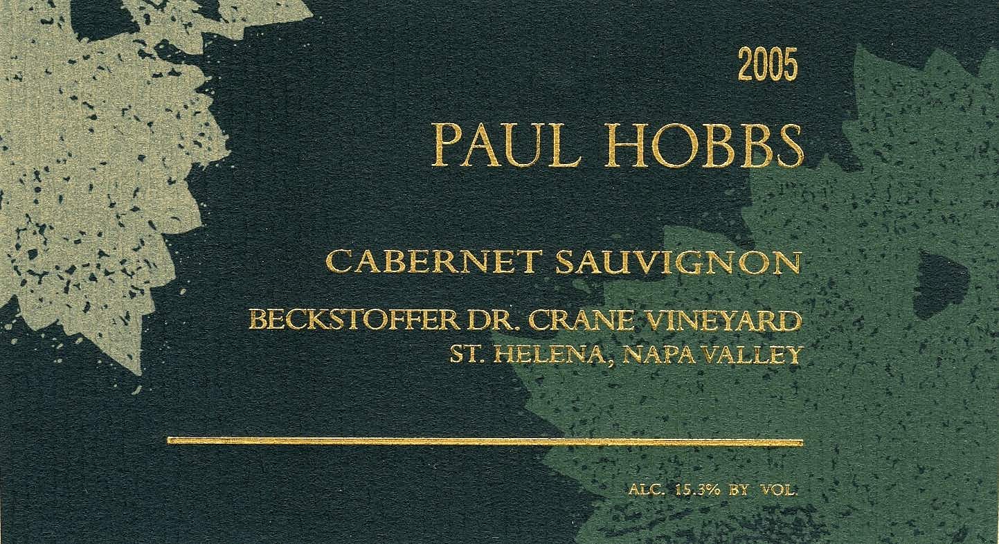 Paul Hobbs Beckstoffer Dr. Crane Vineyard Cabernet Sauvignon 2012