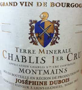 Josephine Dubois Chablis Montmains 2012