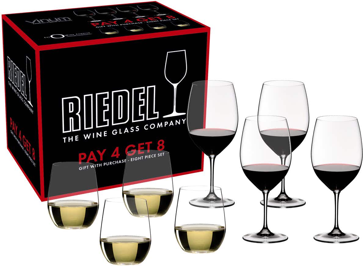 Riedel Vinum Vinum Cabernet Sauvignon/Merlot (Bordeaux) Pay 6 Get 8 750ml Glass