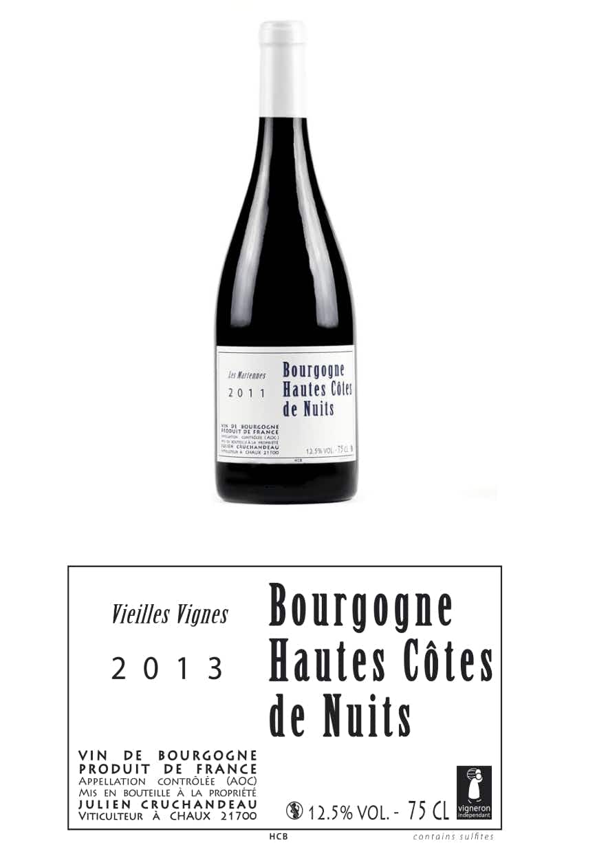 Domaine Cruchandeau Bourgogne Hautes Côtes de Nuits Blanc Vieilles Vignes 2013