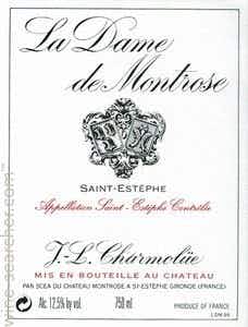 La Dame de Montrose Saint Estephe 2012