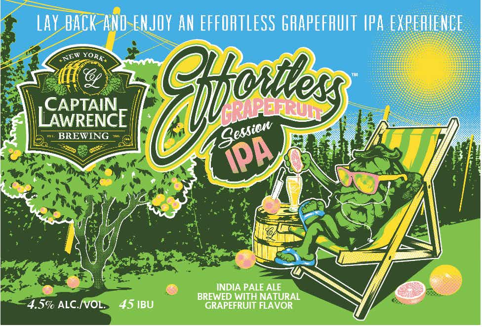 Captain Lawrence Effortless Grapefruit Session IPA 12 pack 12oz Can